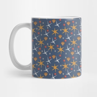 Beach Shells Stones Sea Birds Pattern Mug